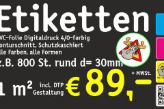 Etiketten Angebot